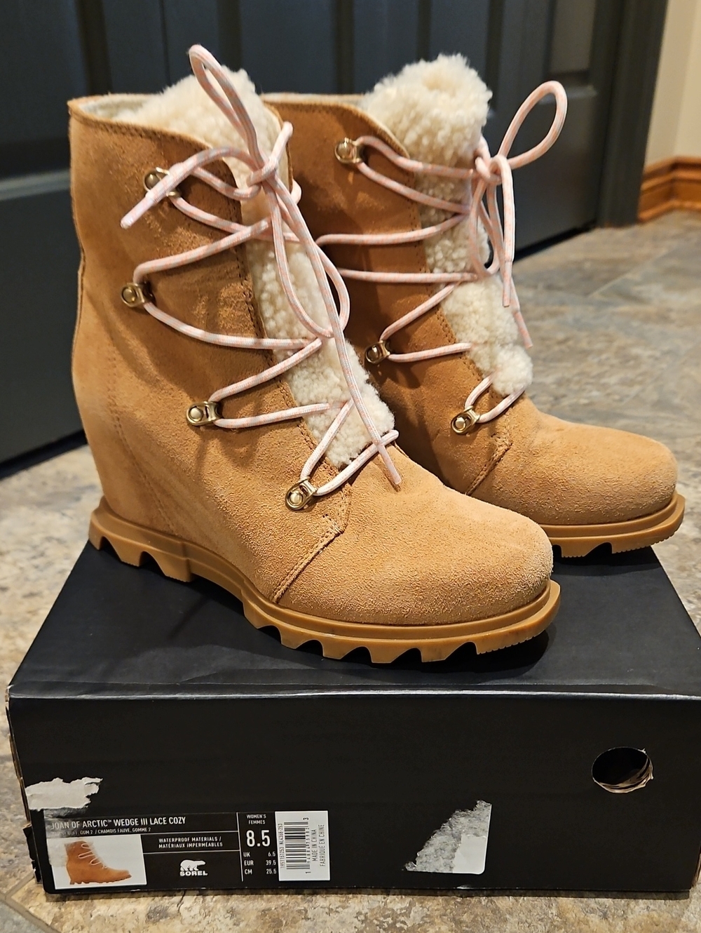 Sorel Joan Of Arctic Wedge III Lace Cozy Boots
